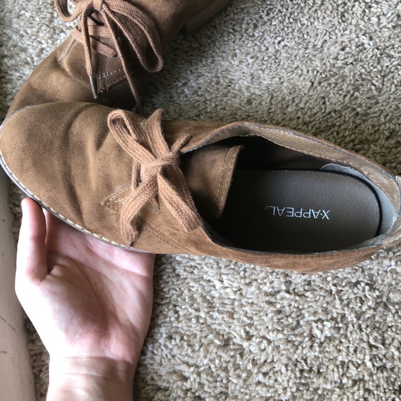 X-Appeal brown suede ankle high boots size 7 - Picture 2 of 4